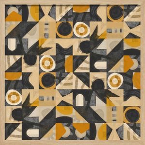 Tablou înramat „Mid Century Grid Pattern Eight” de Little Dean