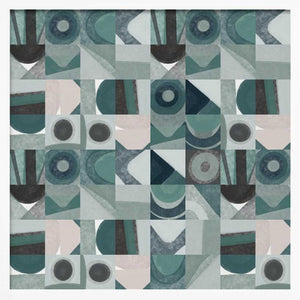 Tablou înramat „Mid Century Grid Pattern Four” de Little Dean