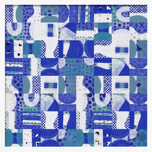Tablou înramat „Mid Century Grid Pattern Five” de Little Dean