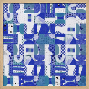 Tablou înramat „Mid Century Grid Pattern Five” de Little Dean
