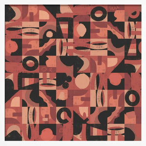 Tablou înramat „Mid Century Grid Pattern Nine” de Little Dean