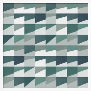Tablou înramat „Mid Century Grid Pattern Seven” de Little Dean