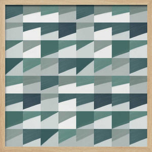 Tablou înramat „Mid Century Grid Pattern Seven” de Little Dean