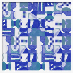 Tablou înramat „Mid Century Grid Pattern Six” de Little Dean
