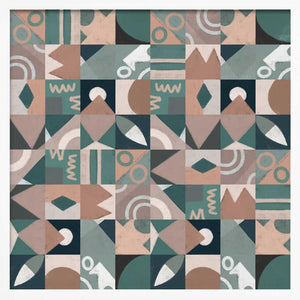 Tablou înramat „The Mid Century Grid Pattern” de Little Dean