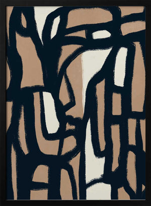 Tablou înramat „Abstract Maze Pathways” de Little Dean