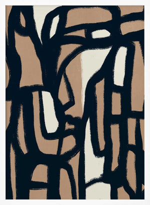 Tablou înramat „Abstract Maze Pathways” de Little Dean