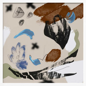 Tablou înramat „Mixed media abstract composition” de Little Dean