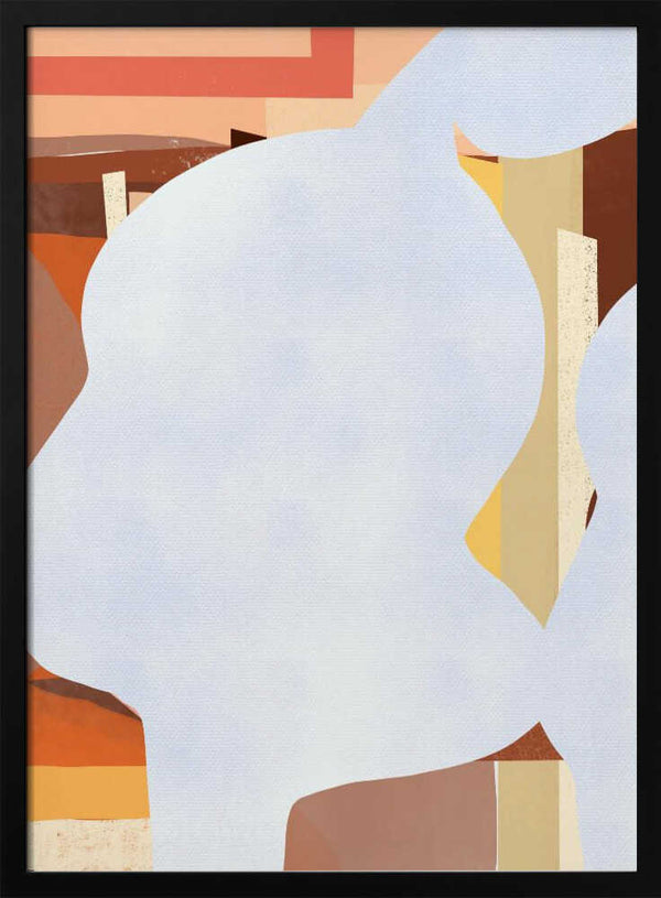 Tablou înramat „Geometric Shapes And Fluid Forms” de Little Dean