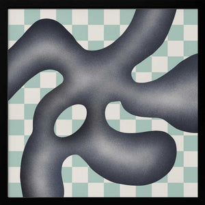 Tablou înramat „Organic Shapes With Geometric Patterns” de Little Dean