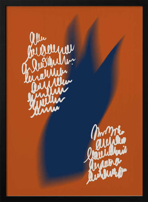 Tablou înramat „Abstract Blaze Script” de Little Dean