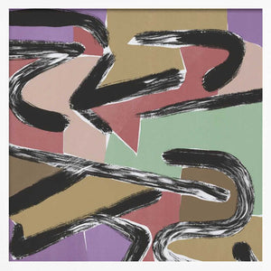 Tablou înramat „Chaotic Brushstrokes” de Little Dean