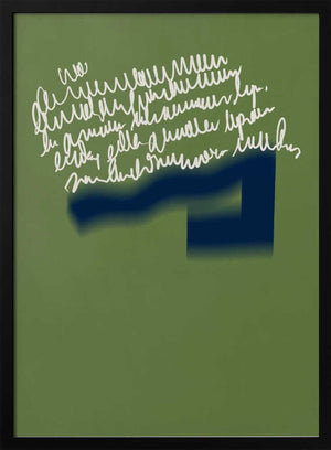 Tablou înramat „Blue and green arrangement 05” de Little Dean