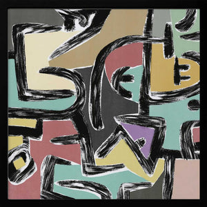 Tablou înramat „Bold Color Brushstrokes” de Little Dean
