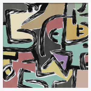 Tablou înramat „Bold Color Brushstrokes” de Little Dean
