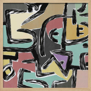 Tablou înramat „Bold Color Brushstrokes” de Little Dean