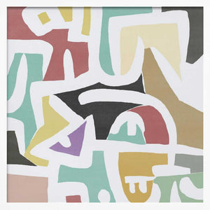 Tablou înramat „ Colorful Shapes and Geometric Patterns” de Little Dean