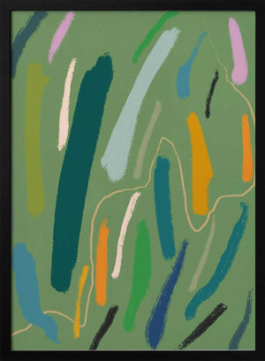 Tablou înramat „Bold Color Brushstrokes” de Little Dean