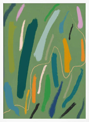 Tablou înramat „Bold Color Brushstrokes” de Little Dean