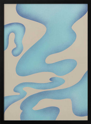 Tablou înramat „Azure Flow Dynamics” de Little Dean