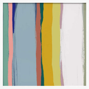 Tablou înramat „Vertical Brushstrokes in a Vibrant Palette” de Little Dean