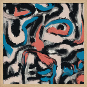 Tablou înramat „Ink and oil abstract” de Little Dean