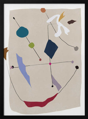 Tablou înramat „Minimalistic Lines and Colorful Shapes” de Little Dean