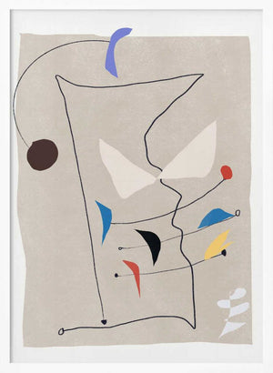 Tablou înramat „Minimalistic Lines and Colorful Shapes” de Little Dean