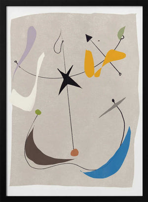 Tablou înramat „Minimalistic Lines and Colorful Shapes” de Little Dean