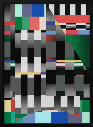 Tablou înramat „Glitch abstract artwork 01” de Little Dean