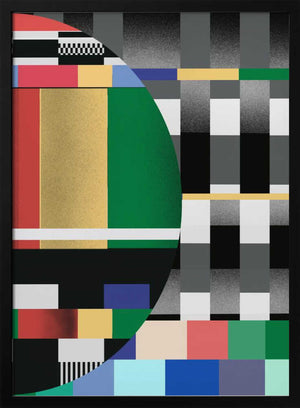 Tablou înramat „Glitch abstract artwork 02” de Little Dean