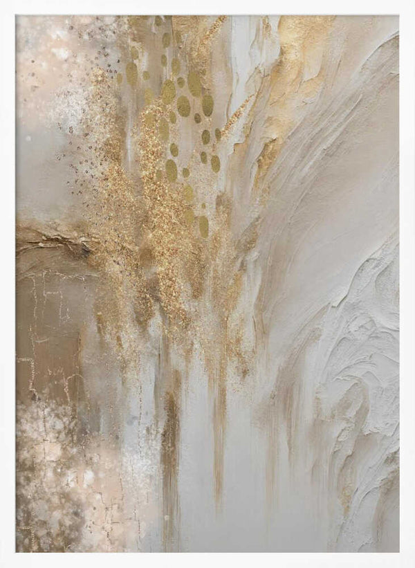 Tablou înramat „Golden marble” de Sally Ann Moss