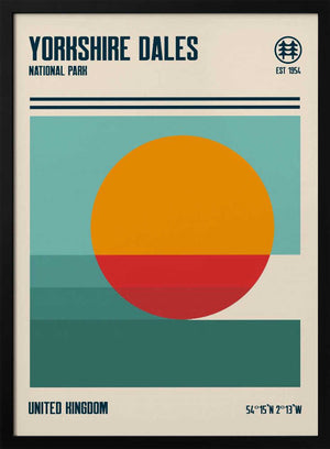 Tablou înramat „Yorkshire Dales National Park Travel Poster” de Retrodrome