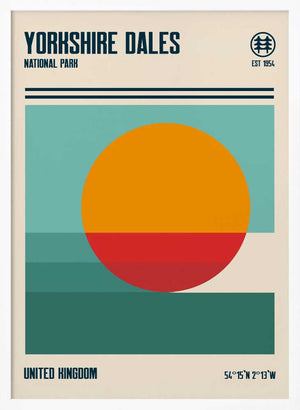 Tablou înramat „Yorkshire Dales National Park Travel Poster” de Retrodrome