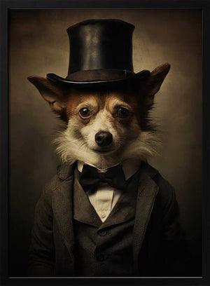 Tablou înramat „Dog in Suit” de Bilge Paksoylu