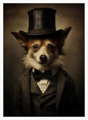 Tablou înramat „Dog in Suit” de Bilge Paksoylu