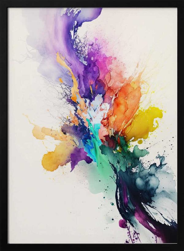 Tablou înramat „Vibrant Color Burst” de Mauro