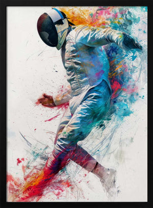 Tablou înramat „Fencing sport art #fencing #sport” de Justyna Jaszke
