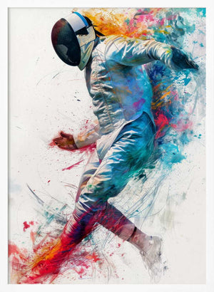 Tablou înramat „Fencing sport art #fencing #sport” de Justyna Jaszke
