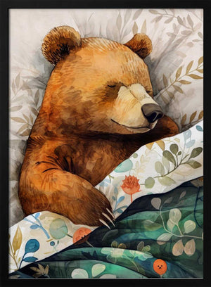 Tablou înramat „Sleepy Bear animal story” de Justyna Jaszke