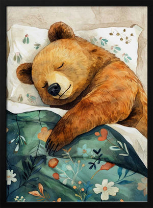 Tablou înramat „Sleepy Bear animal story” de Justyna Jaszke