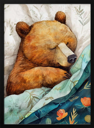 Tablou înramat „Sleepy Bear animal story” de Justyna Jaszke