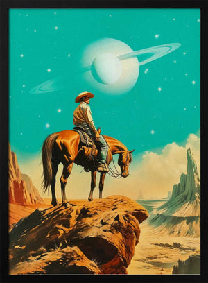 Tablou înramat „A Western Astronaut” de Taudalpoi