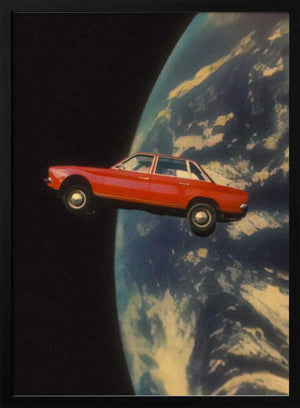 Tablou înramat „Flying Space Car” de Taudalpoi