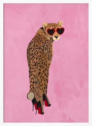 Tablou înramat „Sexy cheetah in heels” de Sarah Manovski