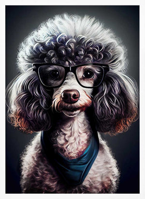 Tablou înramat „Dog hipster 4” de Justyna Jaszke