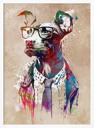 Tablou înramat „Dog graphic 2” de Justyna Jaszke