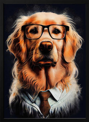 Tablou înramat „Dog hipster 2” de Justyna Jaszke