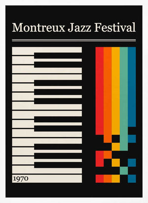 Tablou înramat „Montreaux Jazz Festival” de Retrodrome