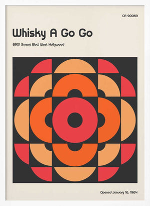 Tablou înramat „Whisky a Go Go Retro” de Retrodrome